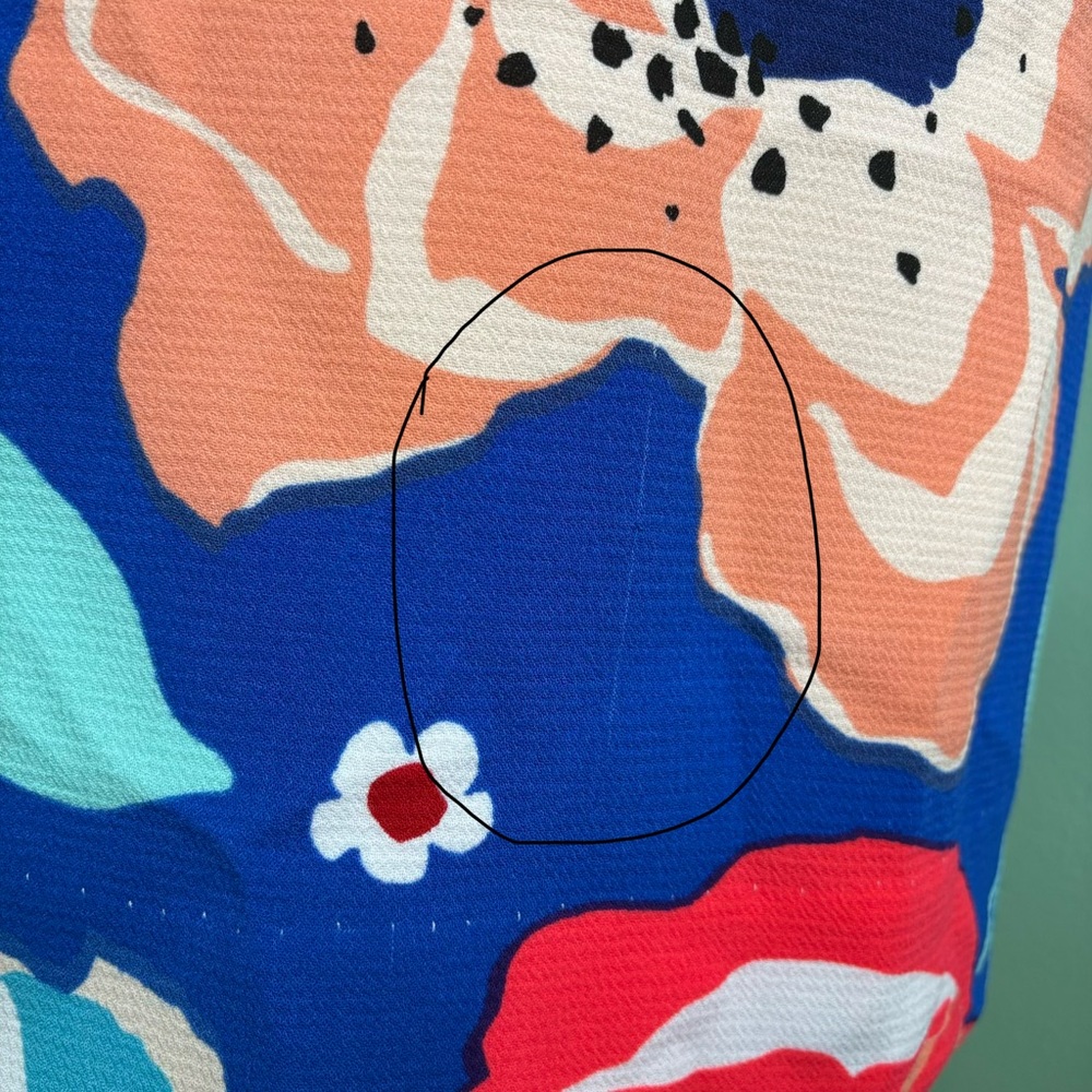 Kate Spade Blue and Red Floral Mini Dress - Picture 8 of 8